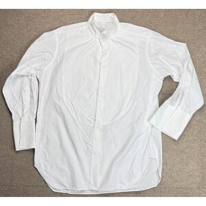 Robert‎ Talbott Protocol Men's White Long Sleeve Tuxedo Shirt Size 16.5 - 33